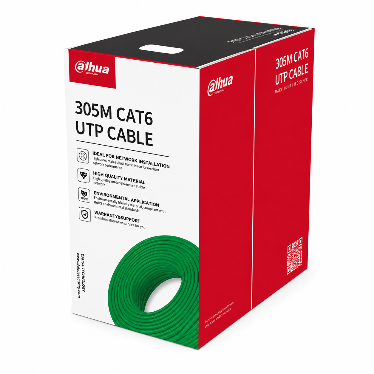 DAHUA 305m UTP CAT6 Cable Green | DH-PFM920I-6UN-CN DH-PFM920I-6UN-CN