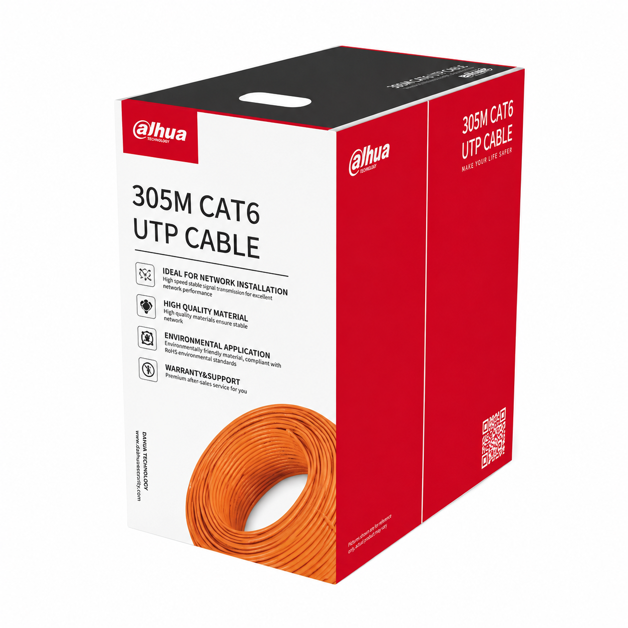 DAHUA 305m UTP CAT6 Cable Orange | DH-PFM920I-6UN-CN DH-PFM920I-6UN-CN