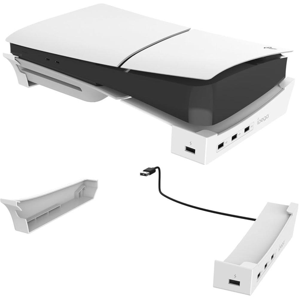 IPEGA Horizontal Stand For PS5 Slim & PS5 Pro - white  PG-P5S039