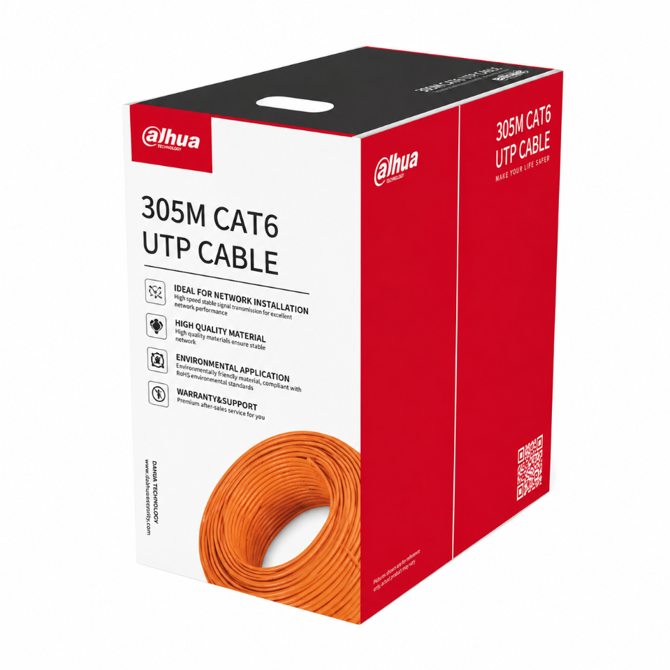DAHUA 305m UTP CAT6 Cable Orange | DH-PFM920I-6UN-CN  DH-PFM920I-6UN-CN