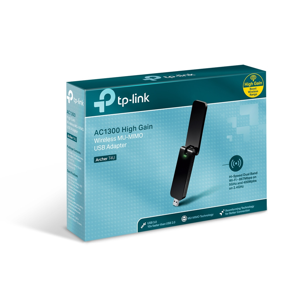 TP-Link AC1300 Wireless Dual Band USB Adapter | ARCHER-T4U  Archer T4U