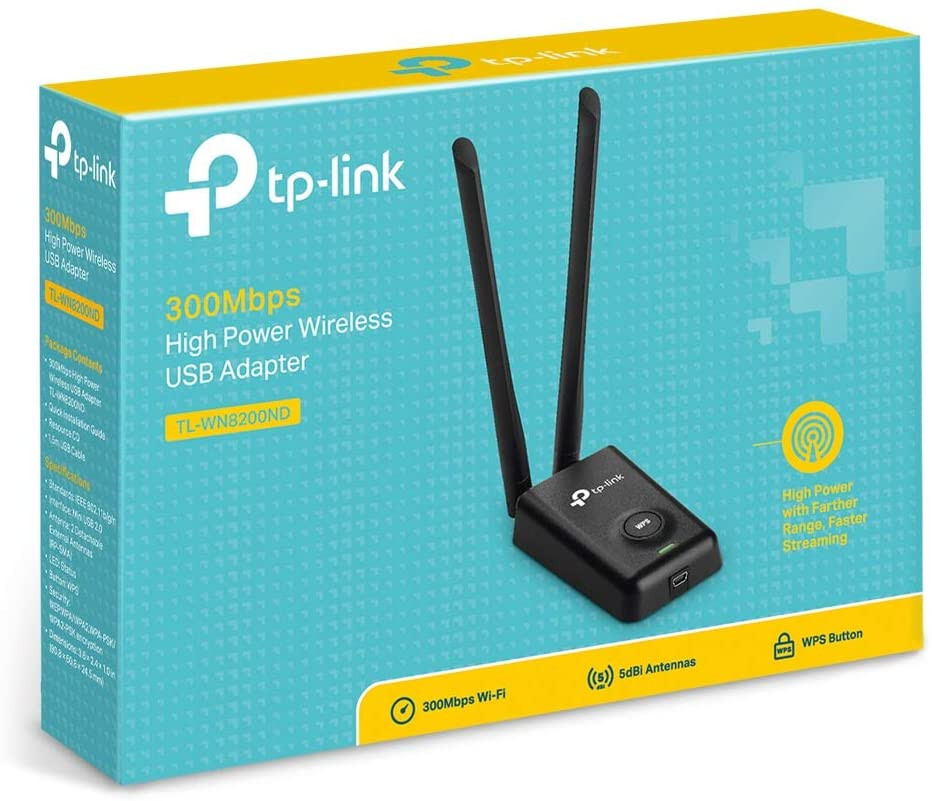 TP-Link N300 Wireless High Powered USB Adapter ( TL-WN8200ND )  TL-WN8200ND