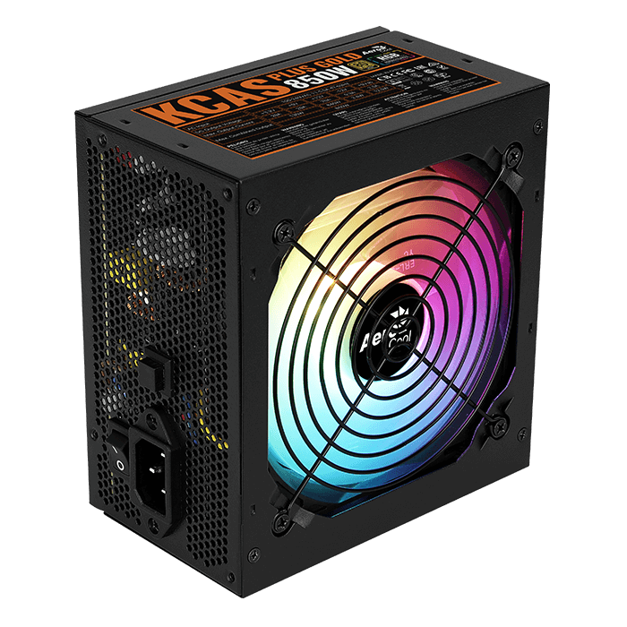 AEROCOOL Power Supply 850W 80PLUS ARGB GOLD | KCAS PLUS KCAS PLUS