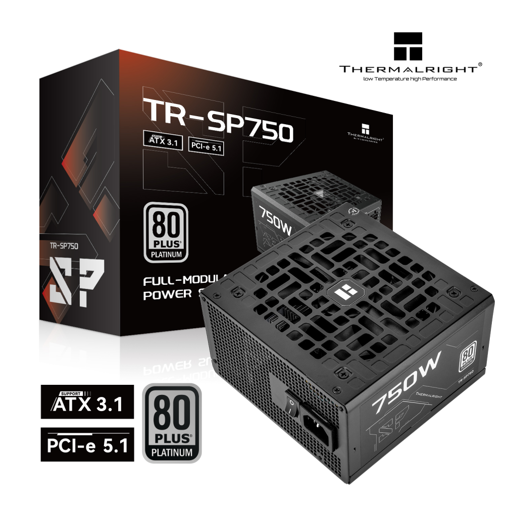 THERMALRIGHT 750W Platinum Fully modular Sleeved Cables ATX 3.1 Power Supply | TR-SP750  TR-SP750