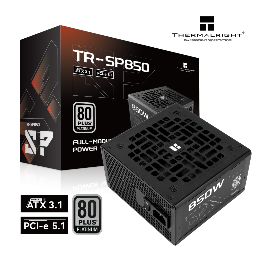 THERMALRIGHT 850W Platinum Fully Modular Sleeved Cables ATX 3.1 Power Supply | TR-SP850  TR-SP850