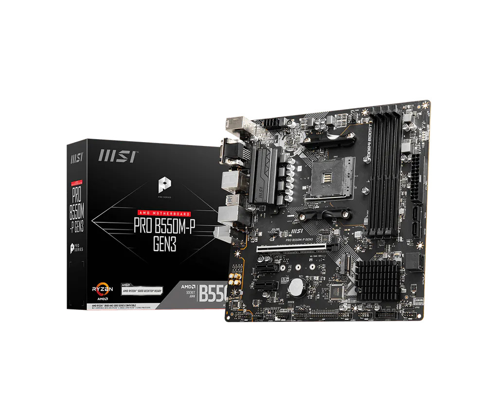 MSI PRO B550M-P AMD AM4 Micro-ATX Motherboard | 911-7D95-013  911-7D95-013