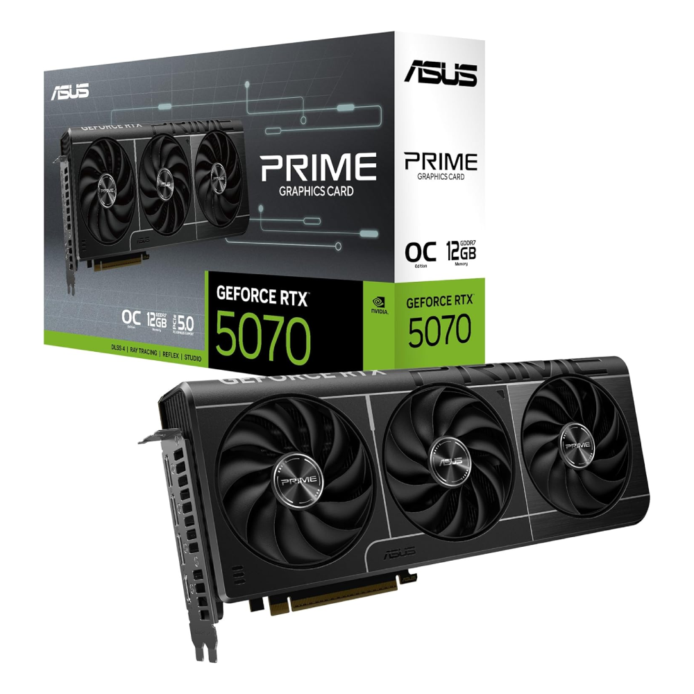 ASUS PRIME GeForce RTX 5070 12GB GDDR7 OC Edition GPU | 90YV0M10-M0NA00  90YV0M10-M0NA00