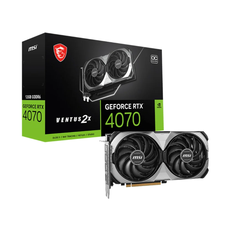 MSI E1 12G OC Graphics Card GeForce RTX 4070 VENTUS 2X