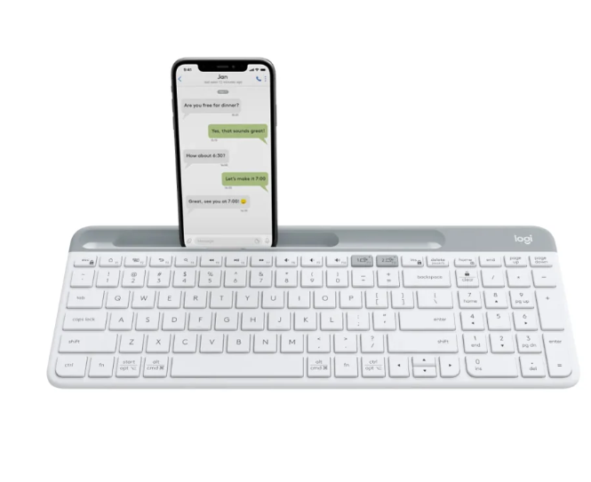 LOGITECH Wireless Bluetooth Keyboard K580 SLim Multi-Device - EN/AR - WHITE  920-010581