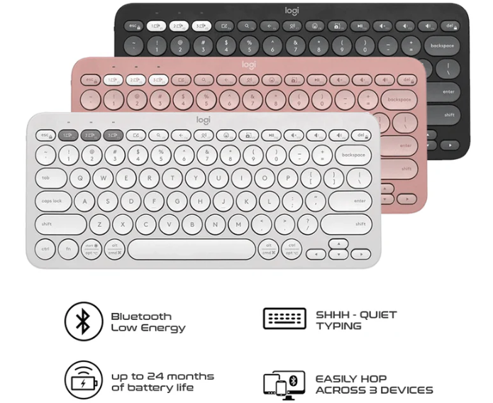 LOGITECH Bluetooth Keyboard Pebble Keys 2 K380s Graphite EN  920-011753