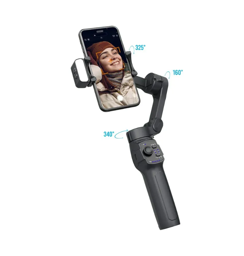 PORODO 3-Axis Gimbal Stabilizer Magnetic Fill Light  PD-LFST127-BK - IT