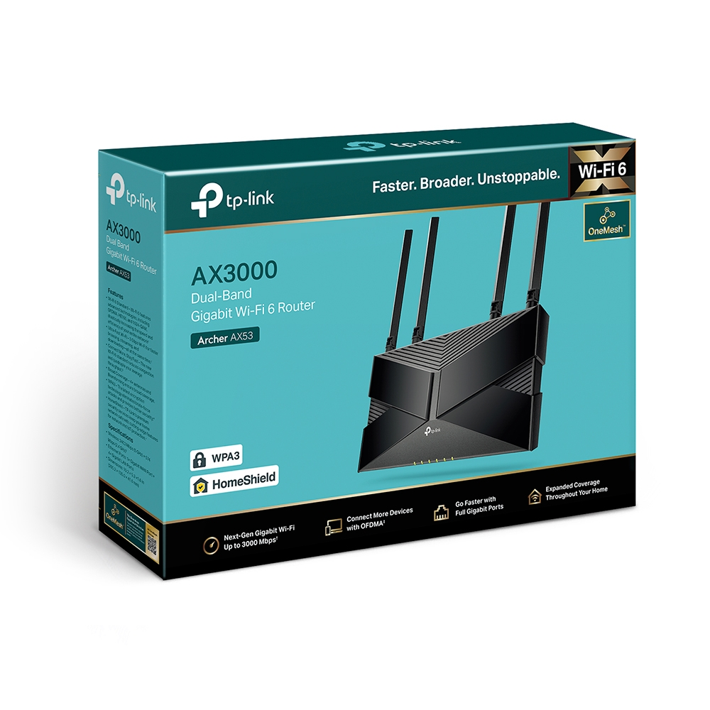TPLINK AX3000 Dual Band Gigabit Wi-Fi 6 Router | Archer AX53  Archer AX53