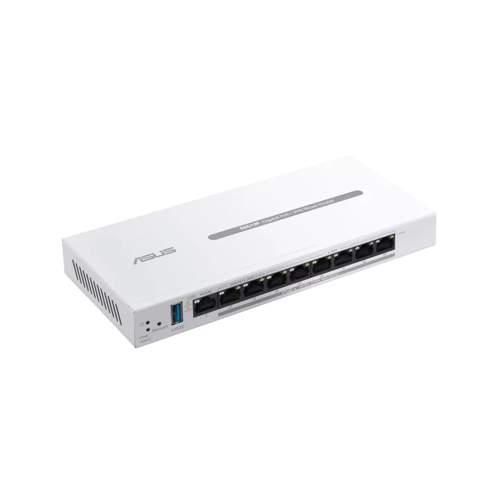 ASUS ExpertWifi 9-Port Gigabit PoE+ VPN Wired Router | 90IG08C0-MO3B00 90IG08C0-MO3B00