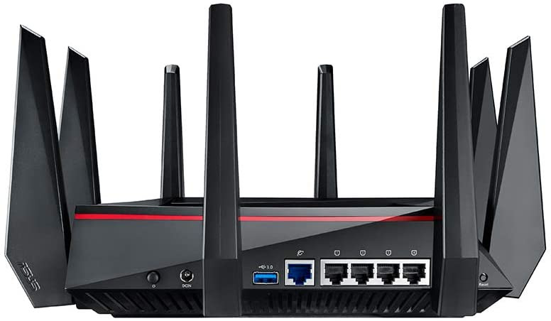 ASUS WiFi Gaming Router (RT-AC5300) - Tri-Band Gigabit Wireless Internet Router, Gaming & Streaming, AiMesh Compatible, Included Lifetime Internet Security, Adaptive QoS, Parental Control, MU-MIMO| 90IG0201-BU9G00 90IG0201-BU9G00