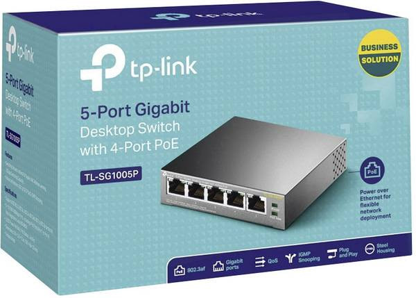 TP-LINK 5-Port Gigabit With 4-Port POE Desktop Switch | SG1005P  SG1005P