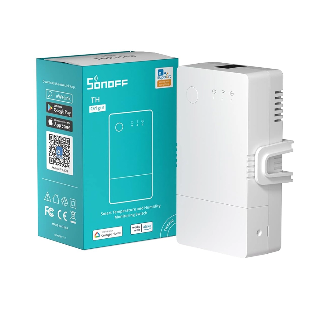 SONOFF TH Origin — Smart Temperature and Humidity Monitoring Switch (TH10-16 Upgrade Version) | THR316-THR320  THR316-THR320