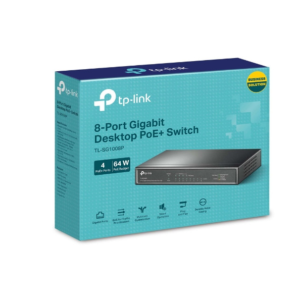 TP-LINK 8-Port Gigabit Desktop Switch with 4-Port PoE+ | SG1008P  SG1008P