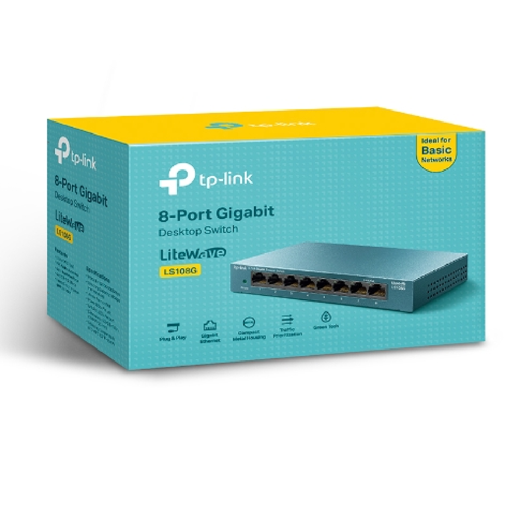 TP-LINK 8-Port 10/100/1000Mbps Desktop Network Switch | LS108G  LS108G