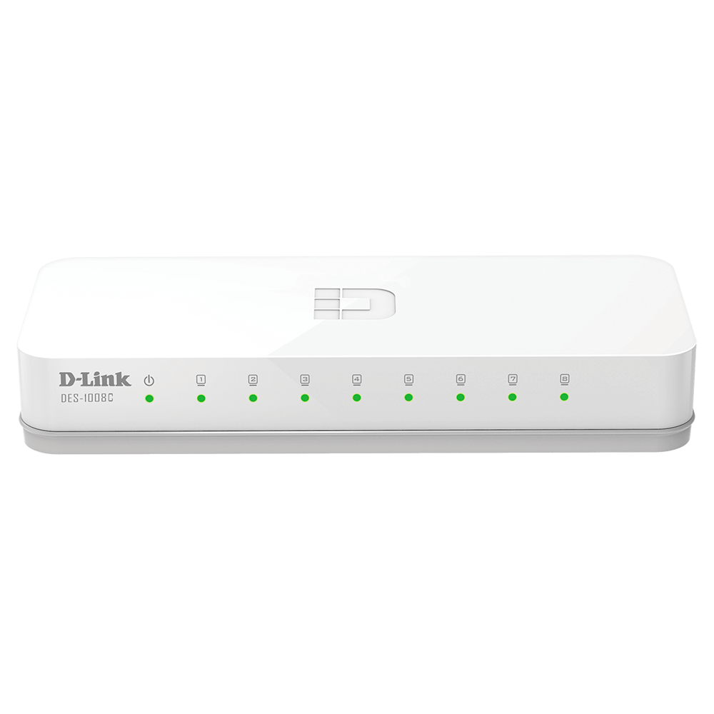 D-Link 8-Port 10/100 Mbps Unmanaged Switch | DES-1008  DES-1008