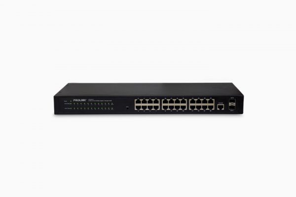 PROLINK 24-PORT 10/100/1000MBPS GIGABIT L2 MANAGED SWITCH CONFIGURABLE DESKTOP/RACK MOUNTABLE | PSG2401M  PSG2401M