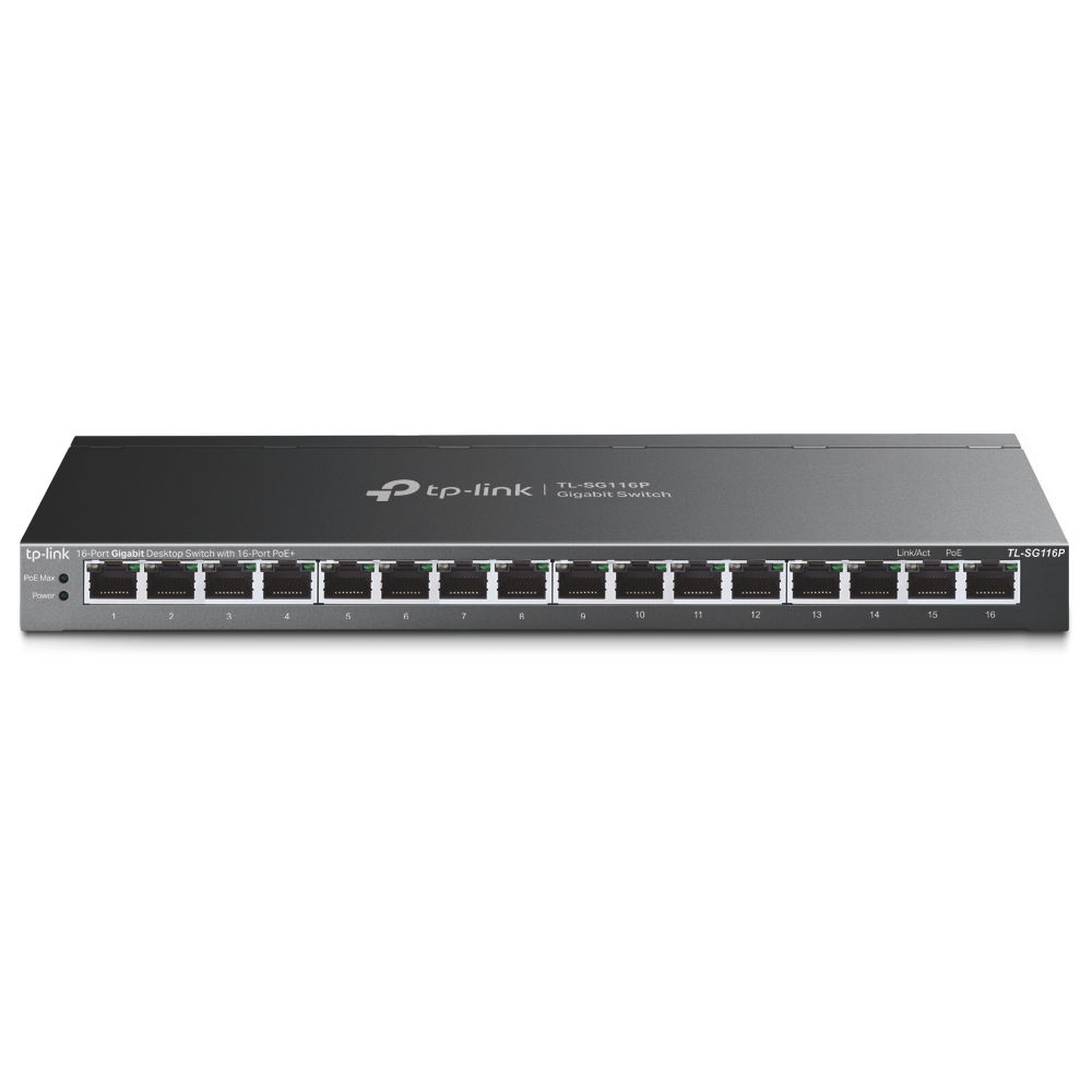 TP-Link 16-Port Gigabit Desktop Switch | TL-SG116P  TL-SG116P