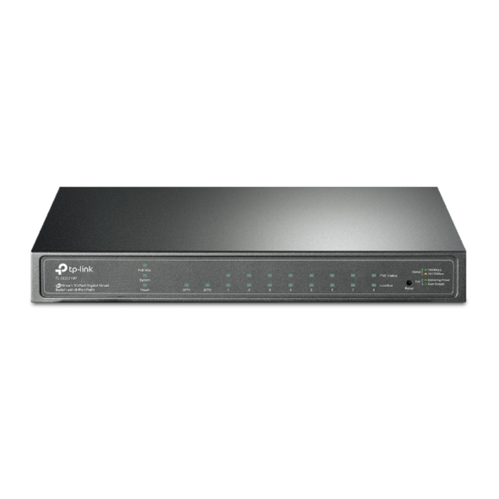 TP-Link JetStream 10-Port Gigabit Smart Switch with 8-Port PoE+ | SG2210P  SG2210P